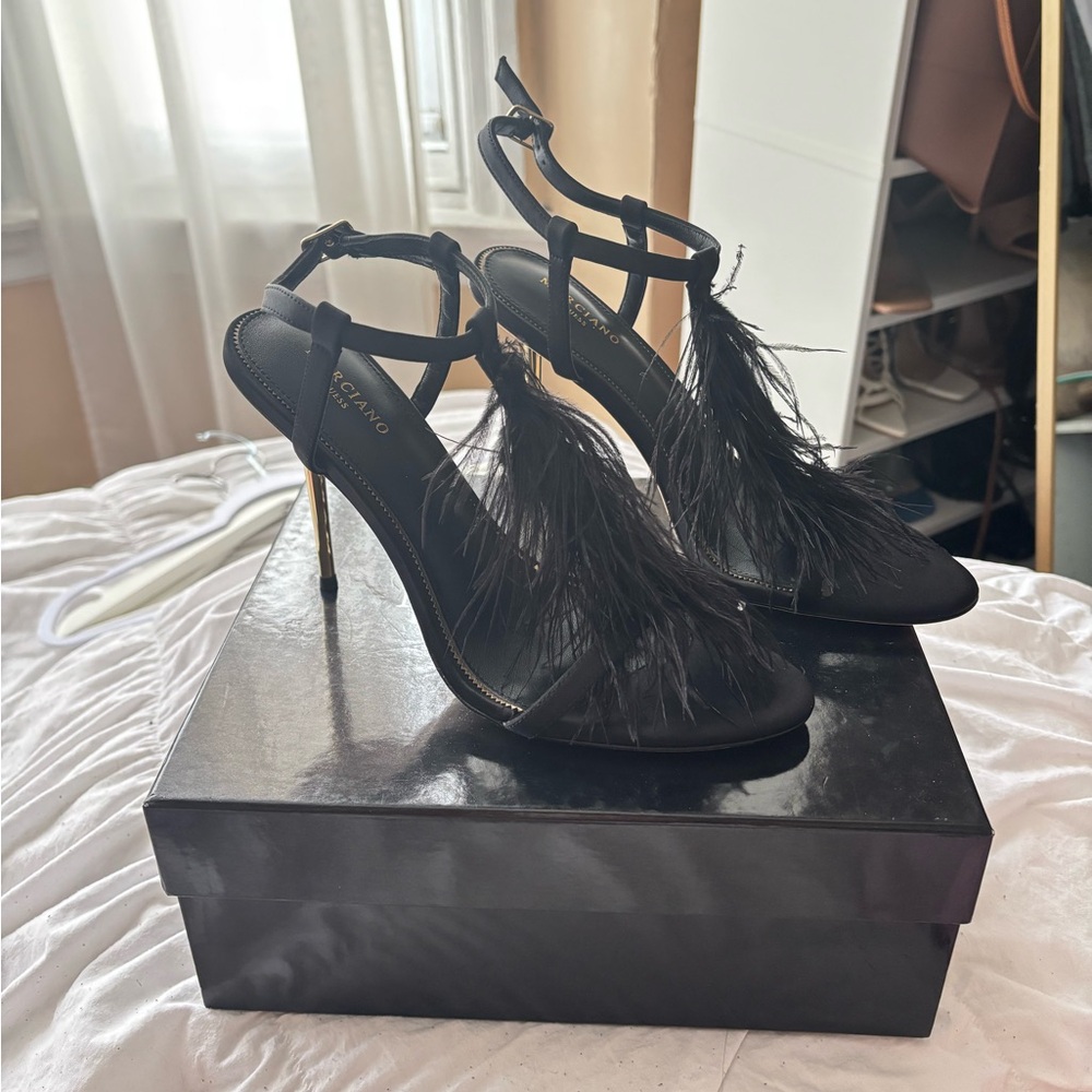 Marciano Black Feathered Heels